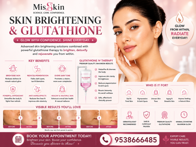 Skin Brightening & Glutathione in Bangalore treatment at Misskin