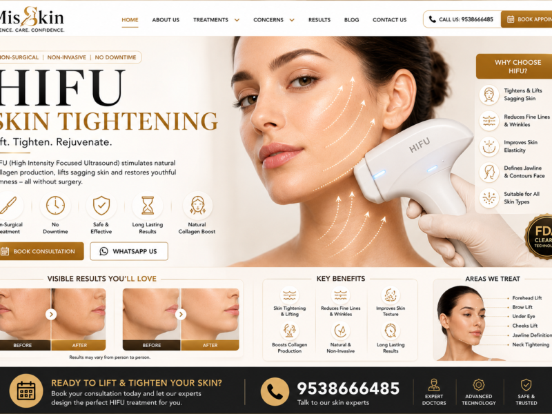 HIFU Skin Tightening in Bangalore treatment at Misskin