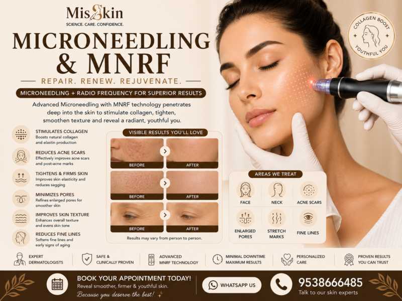 Microneedling & MNRF in Bangalore treatment at Misskin